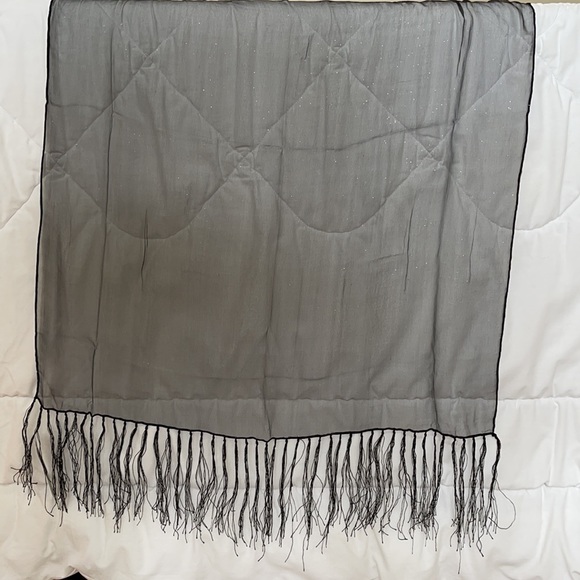 Black Fringe Shawl - Picture 5 of 7